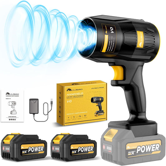 Cordless Electric Leaf Blower, 21V Handheld with 2 Batteries and Charger
